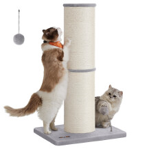 Cat Scratching Post, 85 cm Tall, XXL Sisal Scratcher for Maine Coons and Large Cats, 17 cm Thick Sisal Scratching Pole,Dove Grey