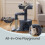 FEANDREA Small Cat Tree Tower with Scratching Post, Dark Gray 7