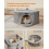 FEANDREA Cat Tree Tower, Cat Condo with Scratching Posts, Toys, 2 Perches, Light Grey 3