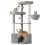 FEANDREA Cat Tree Tower, Cat Condo with Scratching Posts, Toys, 2 Perches, Light Grey 1