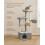 FEANDREA Cat Tree Tower, Cat Condo with Scratching Posts, Toys, 2 Perches, Light Grey 4
