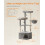 FEANDREA Cat Tree Tower, Cat Condo with Scratching Posts, Toys, 2 Perches, Light Grey 5