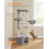 FEANDREA Cat Tree Tower, Cat Condo with Scratching Posts, Toys, 2 Perches, Light Grey 6
