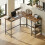 VASAGLE L-Shaped Writing Desk, 2 Storage Shelves, Computer Table for Home Office, Space-Saving, Brown 4