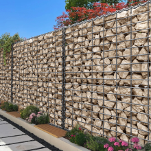 Galvanized Metal Gabion Basket with Mesh for Stones, Garden Wall or Partition, Silver
