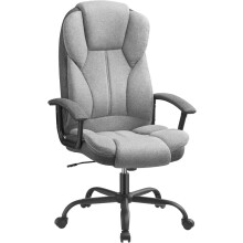 Office Chair, Desk Chair, Gaming Chair with Armrests, Swivel Computer Chair, Executive Office Chair, Adjustable Height,Dove Grey and Ink Black