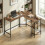 VASAGLE L-Shaped Writing Desk, 2 Storage Shelves, Computer Table for Home Office, Space-Saving, Brown 5