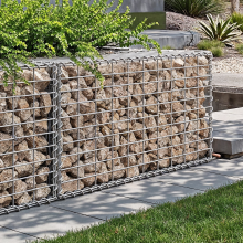 Stone Cage, Galvanised Metal Gabion Basket with 5 x 10 cm Mesh, Wall Partition for Garden Decor, 100 x 50 x 30 cm, Silver