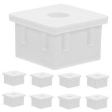 32mm Square Tube End Caps Plastic Plugs for Fence Posts Floor Protection Debris Blocking 20pcs