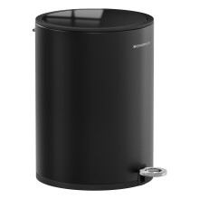 Bathroom Bin with Lid, Toilet Bin, 6 L Cosmetic Bin, Small Waste Bin, Soft Close, Removable Plastic Inner Bucket