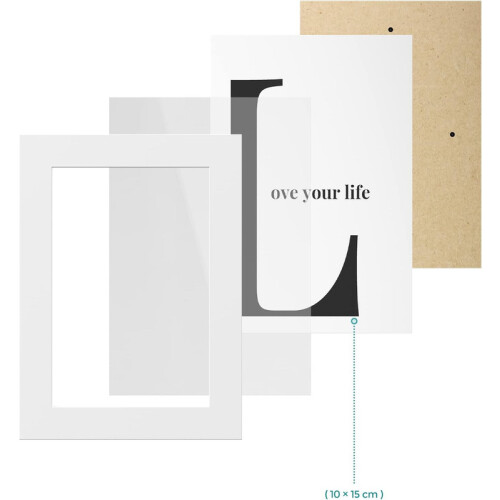 Songmics Collage Picture Frames, 10 Frames for 4x6 Photos, Collage Photo Frames for Wall, Multi Frames, Wall Decor, Cloud White 1