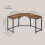 VASAGLE L-Shaped Office Desk, Space-Saving Workstation, Easy Assembly, Computer Table for Home, Brown 3