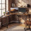 VASAGLE L-Shaped Office Desk, Space-Saving Workstation, Easy Assembly, Computer Table for Home, Brown 4