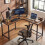 VASAGLE L-Shaped Office Desk, Space-Saving Workstation, Easy Assembly, Computer Table for Home, Brown 5