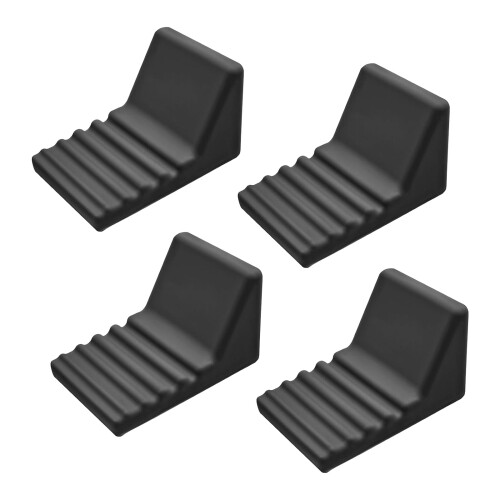 (Black 4pcs) 4-Pack Silicone Wall Protector for Trash Cans 2
