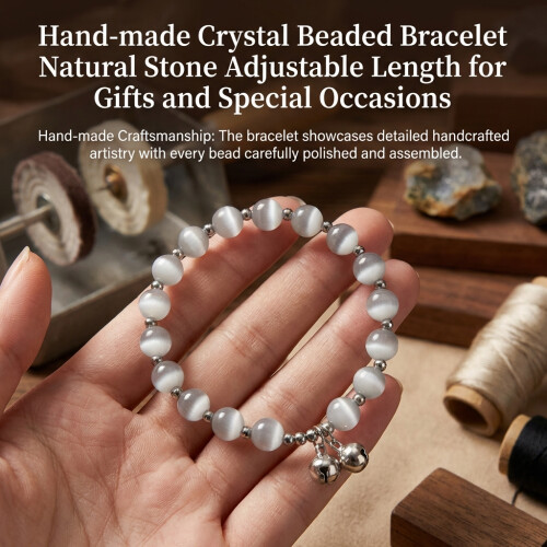 Crystal Beaded Bracelet, Adjustable Gift 2