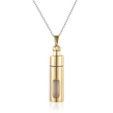 (Gold) Perfume Bottle Necklace for Women & Men
