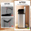 (Black 4pcs) 4-Pack Silicone Wall Protector for Trash Cans 7