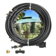 Outdoor and Patio Misting System with Brass Nozzles, 9m Cooling Misting Kit for Garden, Greenhouse