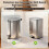 (Black 4pcs) 4-Pack Silicone Wall Protector for Trash Cans 8
