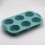 (Blue) Non-Stick Silicone Baking Pan for Cupcakes & Eggs 2