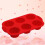 (red) Non-Stick Silicone Baking Pan for Cupcakes & Eggs 2