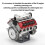 Functional 3D Printed V8 Engine Model Kit with Visible Supercharger, DIY Assembly for RC Car and Learning Display 2