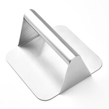 Stainless Steel Square Burger Press for Uniform Patties and Steak Weight, Easy Clean 304 Steel