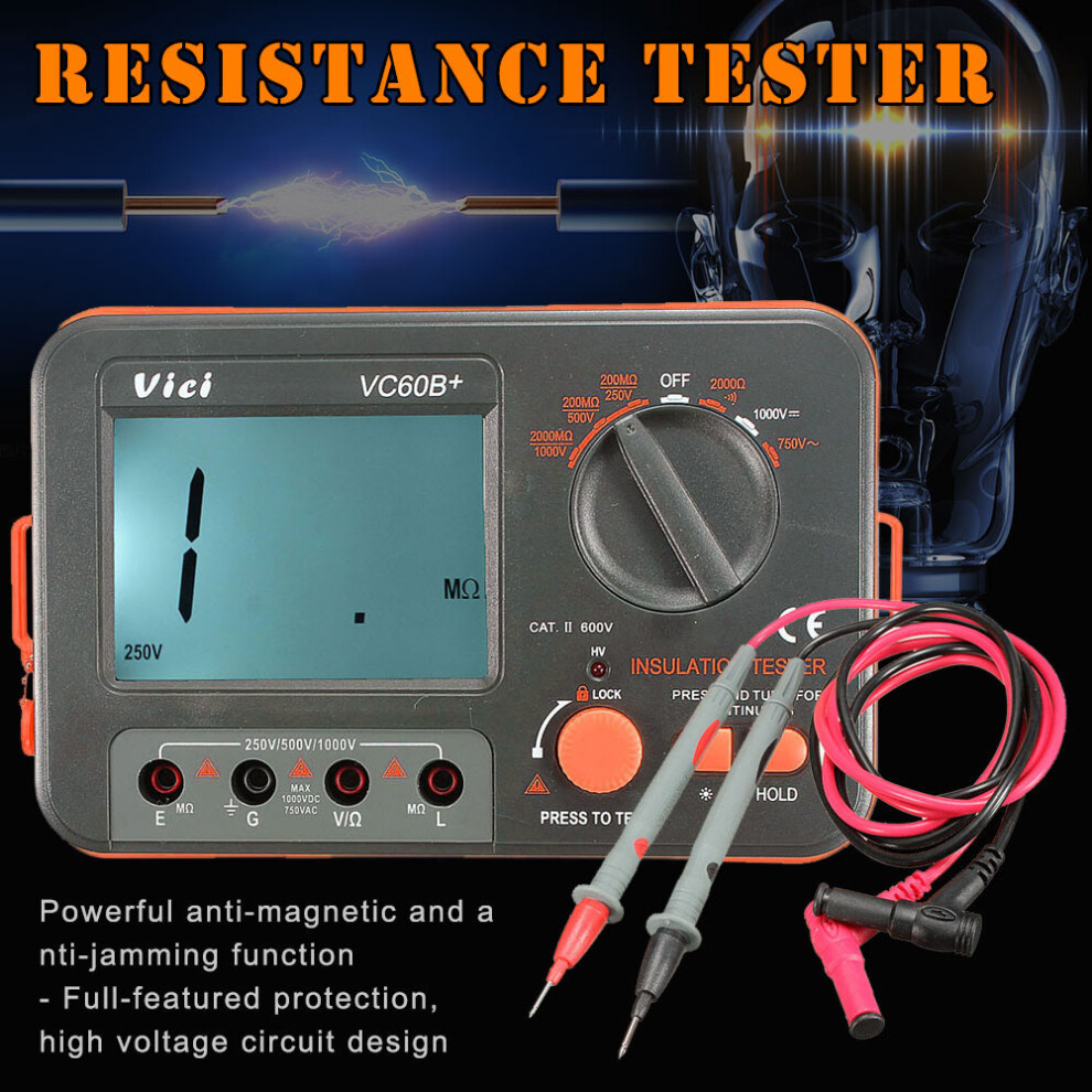 Insulation Tester 250V/500V/1000V Megohm 6481414550413