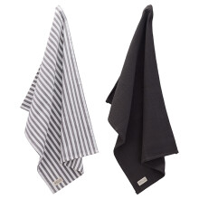Stellar Textiles Set of 2 Grey Tea Towels