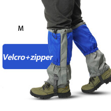 (Blue, M) Windproof Waterproof Hiking Gaiters for Snow & Climbing