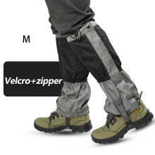 (Black, M) Windproof Waterproof Hiking Gaiters for Winter