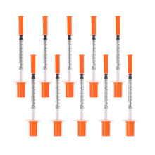 Veterinary Insulin Syringes 0.5ml 30G Orange Cap Sterile for Pets Livestock with Precise Markings