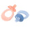 2pcs Baby Training Toothbrush and Teether Set, Soft Silicone Dual Function, Easy Grip Design 1