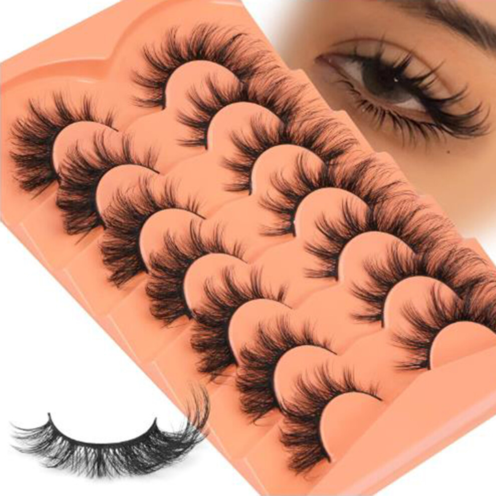 Dcph-Clothing Fluffy 7-Pair Natural Lashes For Women