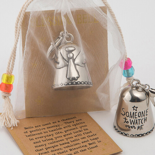 (A) Tiny Silver Bell Decor for Vehicles, Doors, Keys