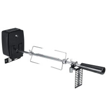 Electric BBQ Rotisserie Kit 42 Inch Stainless Steel Dual Spit Rods for Chicken Pig Grill