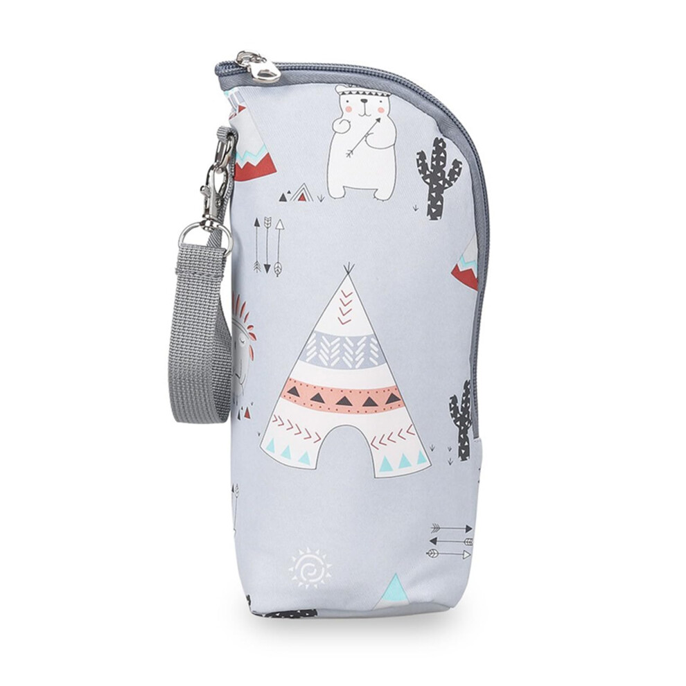 Baby Bottle Warmer with LongLasting Heat Retention, Travel Insulated Bag and Diaper Organizer