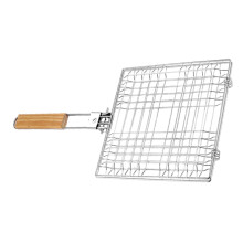 Stainless Steel Grill Basket for Fish Meat and Vegetables with Secure Holding and Even Heat