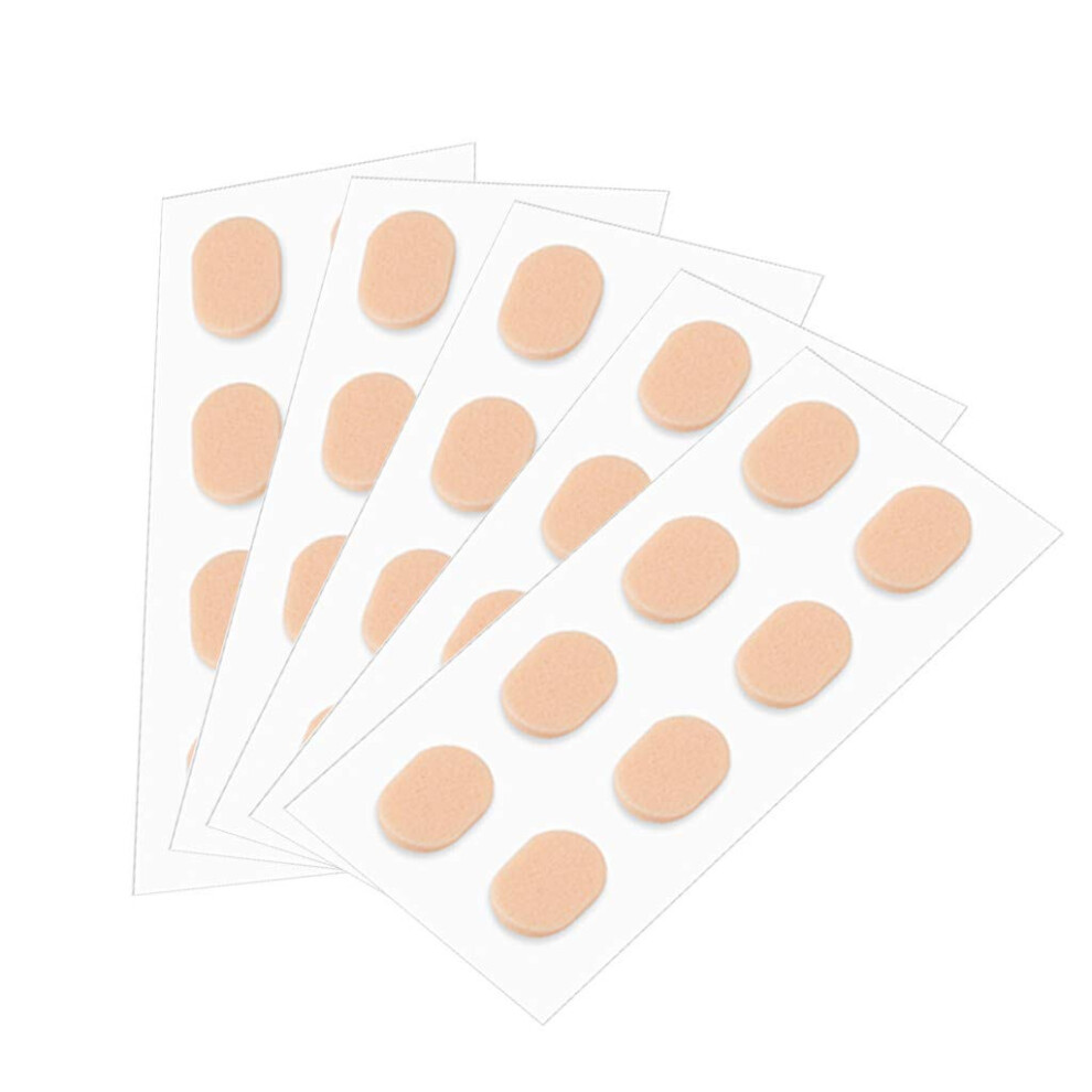 Beige Eyeglass Nose Pads, Self Adhesive Antislip Soft Foam, 20 Pairs, 1Mm For Glasses