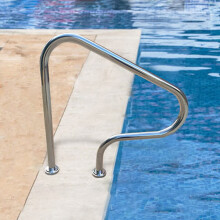 Stainless Steel Pool Handrail 3‑Bend Slip‑Resistant Quick‑Mount Inground Pool Stair Handrail