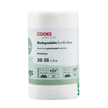 Cooks Professional Biodegradable Bin Bags | 30-35L | 25 Pack