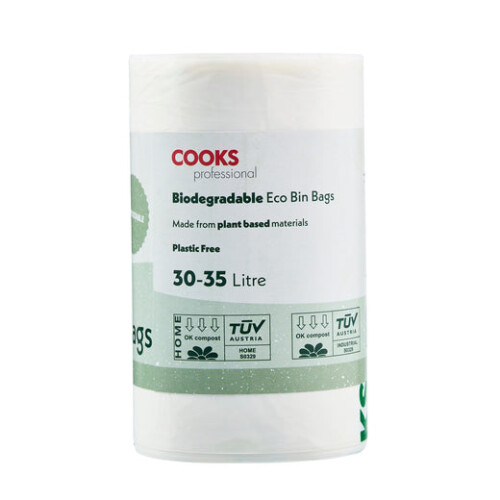 Cooks Professional Cooks Professional Biodegradable Bin Bags | 30-35L | 25 Pack