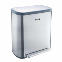Cooks Professional 60L Dual Recycling Pedal Bin | Silver