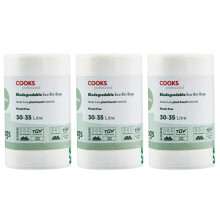 Cooks Professional Biodegradable Bin Bags | 30-35L | 75 Pack