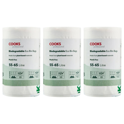 Cooks Professional Cooks Professional Biodegradable Bin Bags | 55-65L | 75 Pack