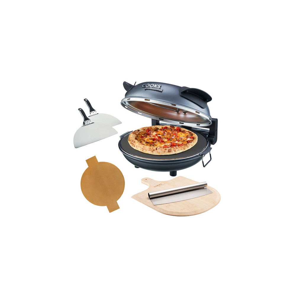 Cooks Professional Electric Pizza Oven Set | Grey