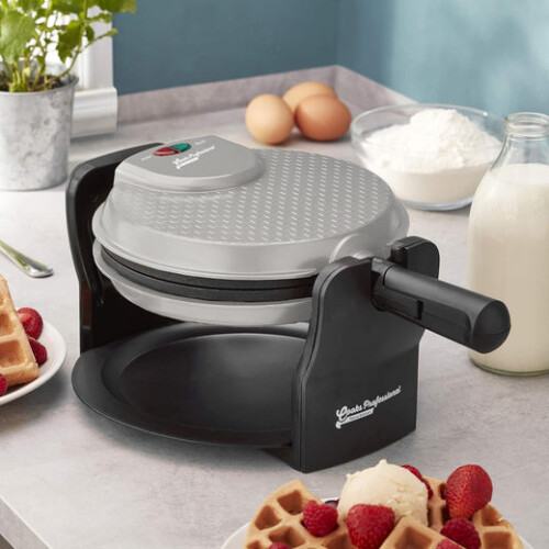 Cooks Professional Cooks Professional Rotary Waffle Maker | Silver 1
