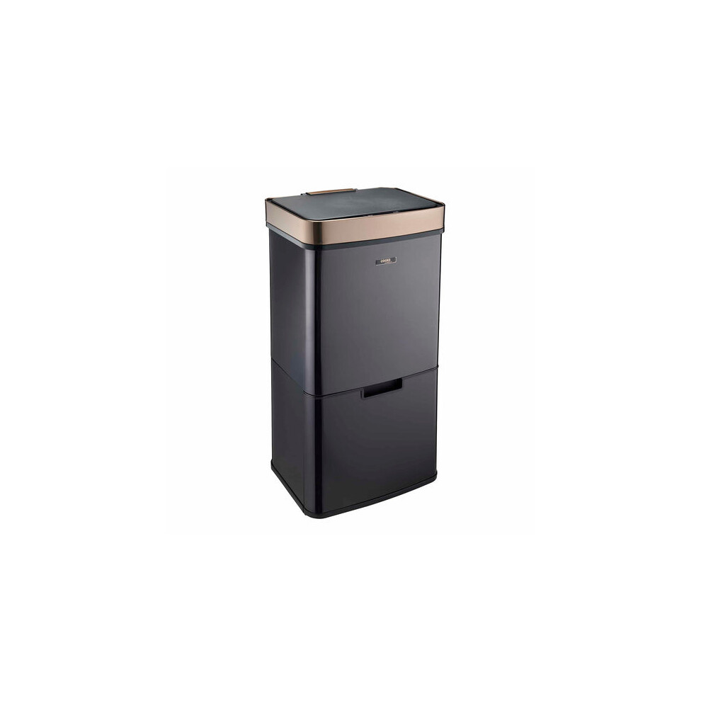 Cooks Professional 75L Sensor Recycling Bin With Food Caddy | / Copper Black