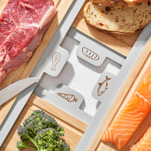 Cooks Professional Cooks Professional 4 Piece Bamboo Index Chopping Board Set | Grey Tabs 2